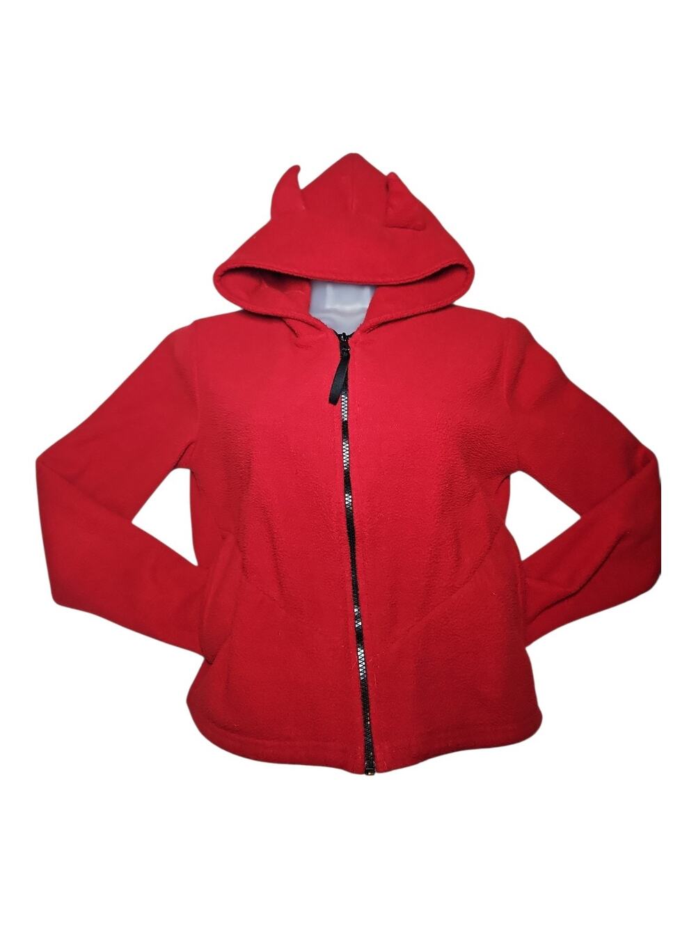 Vintage Emily the Strange Zip-up Devil Hoodie Horns Y2K Fleece Size Small